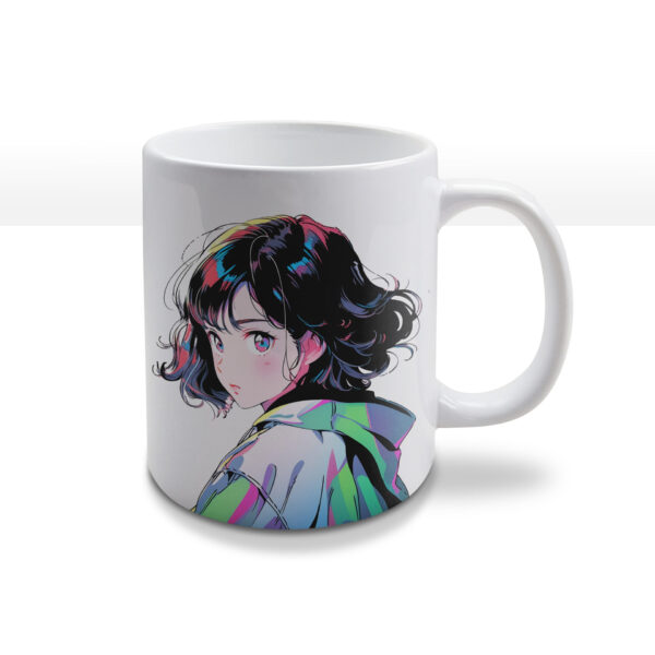 Anime-Style Girl Mug - A customizable mug perfect for young anime enthusiasts